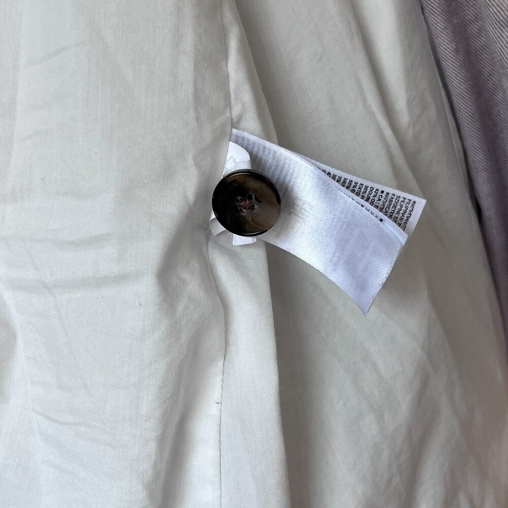 Banana Republic Long & Lean Blazer Light Grey Linen Blend Size 14 - Picture 7 of 8